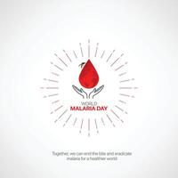 world malaria day. world malaria day creative ads design April 25. social media poster, , 3D illustration. vector