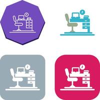 Office Desk Icon Design vector