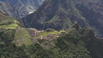 Machu Picchu, Peru. Aerial view video