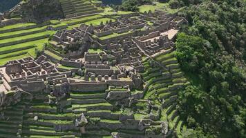 Machu Picchu, Peru. Aerial view video