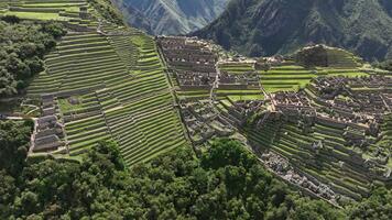 Machu Picchu, Peru. Aerial view video