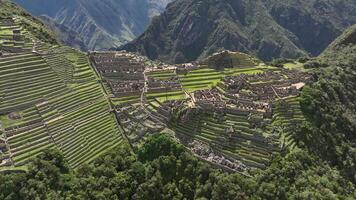 Machu Picchu, Peru. Aerial view video