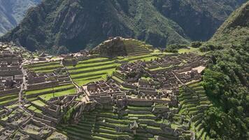 machu Picchu, Peru. Antenne Aussicht video