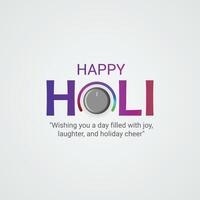 creative illustration of Happy holi festival for social media ads vector