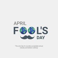 april fools day. april fools day creative ads, social media ads banner, poster 3d illustration vector