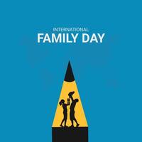 international family day. international family day creative ads design. social media post, , 3D illustration. vector