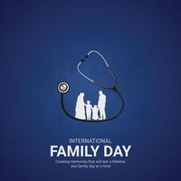 international family day. international family day creative ads design. social media post, , 3D illustration. vector