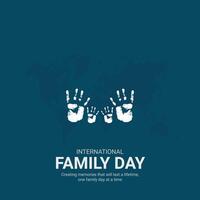 international family day. international family day creative ads design. social media post, , 3D illustration. vector