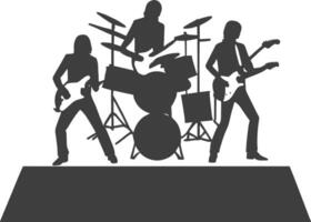 Set of silhouettes of musicians on a white background. illustration vector