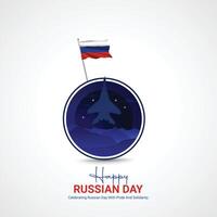 russian independence day. russian independence day creative ads design, 12 june. social media poster, , 3D illustration. vector