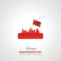 china independence day. china independence day creative ads design. social media post, , 3D illustration. vector