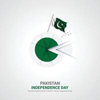 pakistan independence day. pakistan independence day creative ads design. post, , 3D illustration. vector