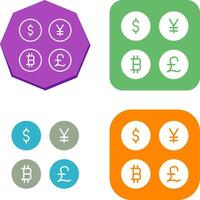 Currency Symbols Icon Design vector