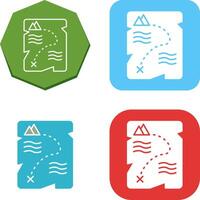 Treasure Map Icon Design vector