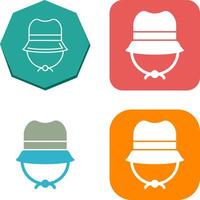 cámping sombrero icono diseño vector