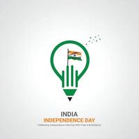 Indian Independence Day,Indian Independence Day creative ads design. social media post 3D illustration. vector