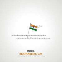 Indian Independence Day,Indian Independence Day creative ads design. social media post 3D illustration. vector