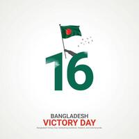 bangladesh victory day. bangladesh victory day creative ads design december 16. , 3D illustration. vector