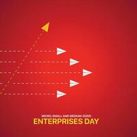 Micro-, Small and Medium-sized Enterprises Day creative ads design. june 27, , illustration, 3d vector