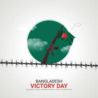 bangladesh victory day. bangladesh victory day creative ads design december 16. , 3D illustration. vector