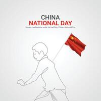 china national day. china national day creative ads design 1 Oct . , 3D illustration. vector