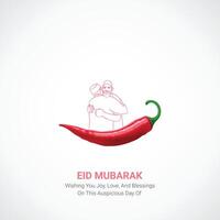 eid mubarak. eid Mubarak creativo anuncios diseño. social medios de comunicación póster, , 3d ilustración. vector