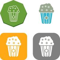 Pop corn Icon Design vector