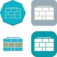 Brick wall Icon Design vector