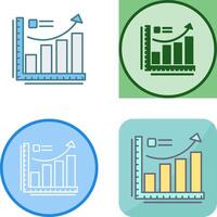 Growth Chart Icon Design vector