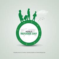 international refugee day. international refugee day creative ads design. june 20. , art, illustration, 3d vector