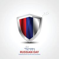 russian independence day. russian independence day creative ads design, 12 june. social media poster, , 3D illustration. vector