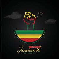 Juneteenth freedom day, Juneteenth freedom day creative ads design, JUNE 19, illustration, , 3d vector