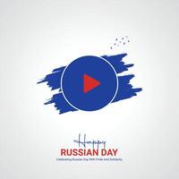 russian independence day. russian independence day creative ads design, 12 june. social media poster, , 3D illustration. vector