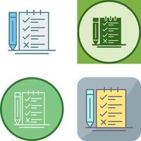 Survey Checklist Icon Design vector