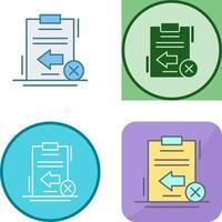 Return Failed Icon Design vector