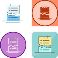 Corrupted List Icon Design vector