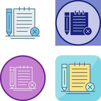 Unchecked Notes Icon Design vector