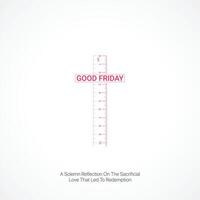 Good Friday. Good Friday creative ads design March 29. social media poster, , 3D illustration. vector