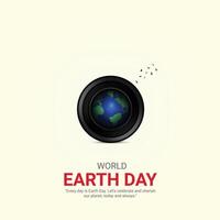 world earth day. earth day creative ads design April 22. social media poster, , 3D illustration. vector