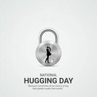 National Hugging Day, celebrated on January 21, creative design for social media ads vector