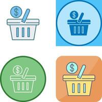 Shopping Basket Icon Design vector