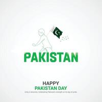 pakistan resolution day. pakistan resolution day creative ads design. post, , 3D illustration. vector