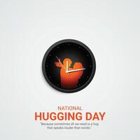 National Hugging Day, celebrated on January 21, creative design for social media ads vector