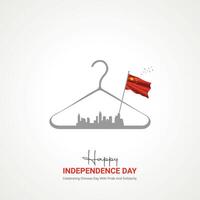 china independence day. china independence day creative ads design. social media post, , 3D illustration. vector