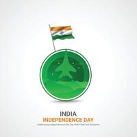 Indian Independence Day,Indian Independence Day creative ads design. social media post 3D illustration. vector