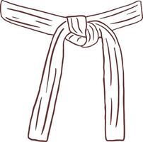 negro cinturón kárate taekwondo jiu-jitsu judo vector
