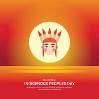 nacional indígena pueblos día. nacional indígena pueblos día creativo anuncios junio 21 vector