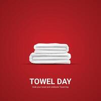 national towel day. national towel day creative ads design. , 3D illustration. vector