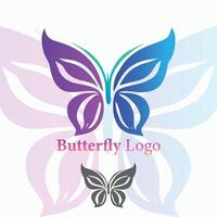Logo Illustration Butterfly Gradient Colorful Style vector