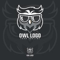 Owl mascot logo iconic symbol animal template vector